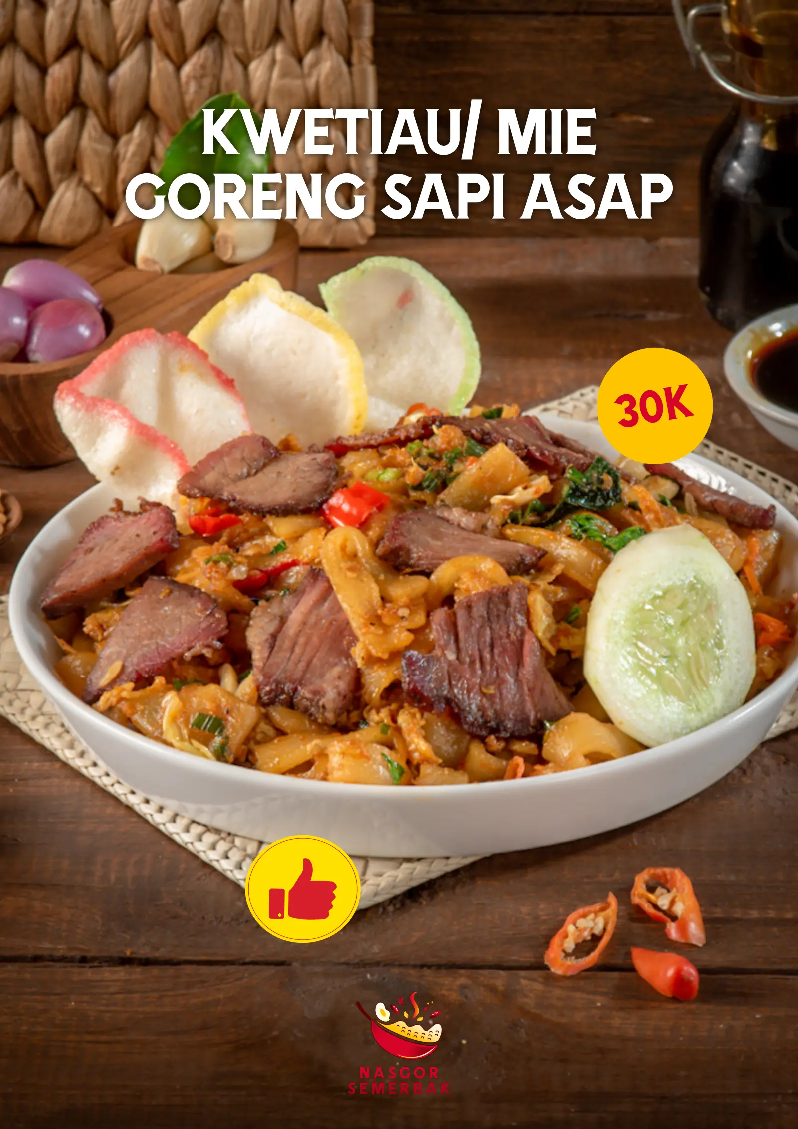 Mie/Kwetiau Goreng Sapi Asap